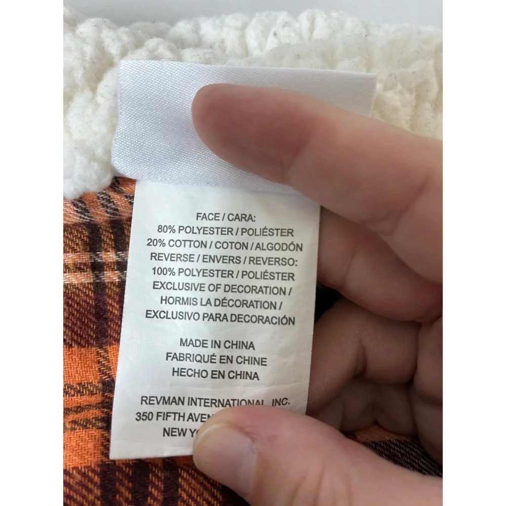 Eddie Bauer Throw Blanket‎ Reversible Sherpa Fleece Bedding Edgewood Plaid 50x60